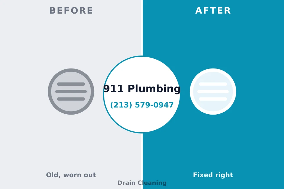 Before and after: plumbing repair Lake Wissota, WI